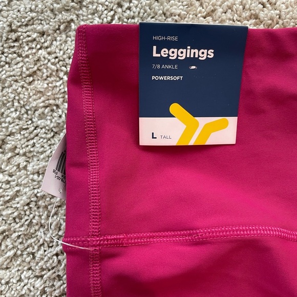 Old Navy Power Soft 7/8 leggings with ankle cutouts workout size large Tall NWT - Picture 2 of 6